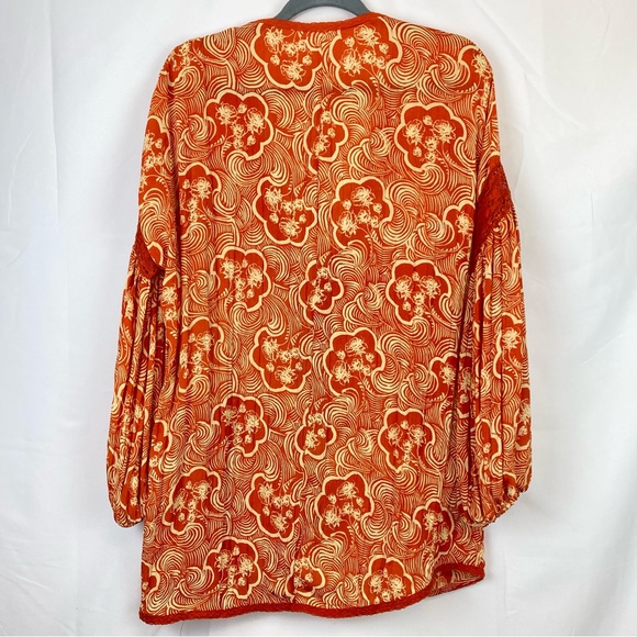 Rare Free People Crinkle Chiffon Kimono Jacket - Picture 9 of 14